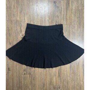 Current Elliott Skirt Womens Wool Cashmere Mini Skirt Black Stretch Womens 12